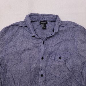 Forever 21 Casual Button Up Long Sleeve Shirt Mens Size Small S Blue